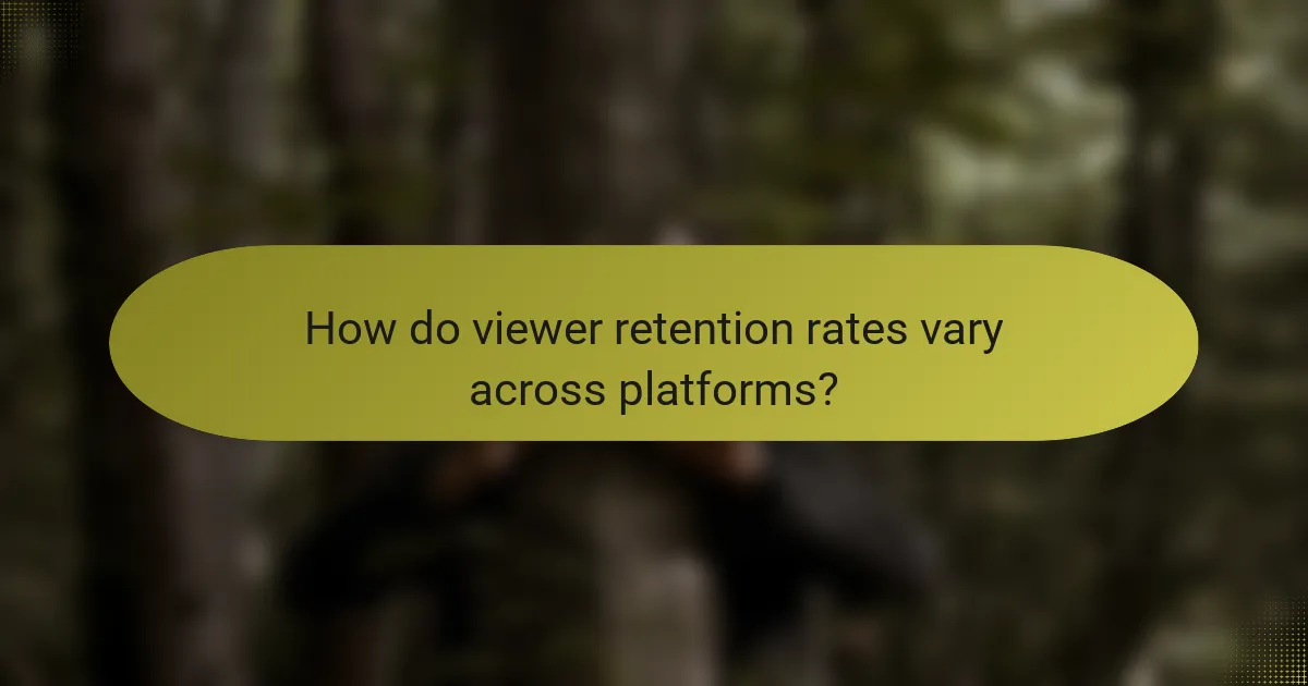How do viewer retention rates vary across platforms?