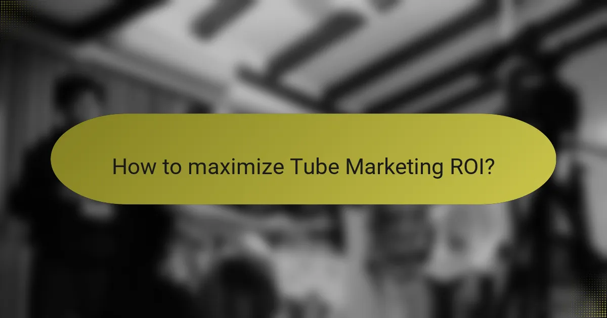 How to maximize Tube Marketing ROI?
