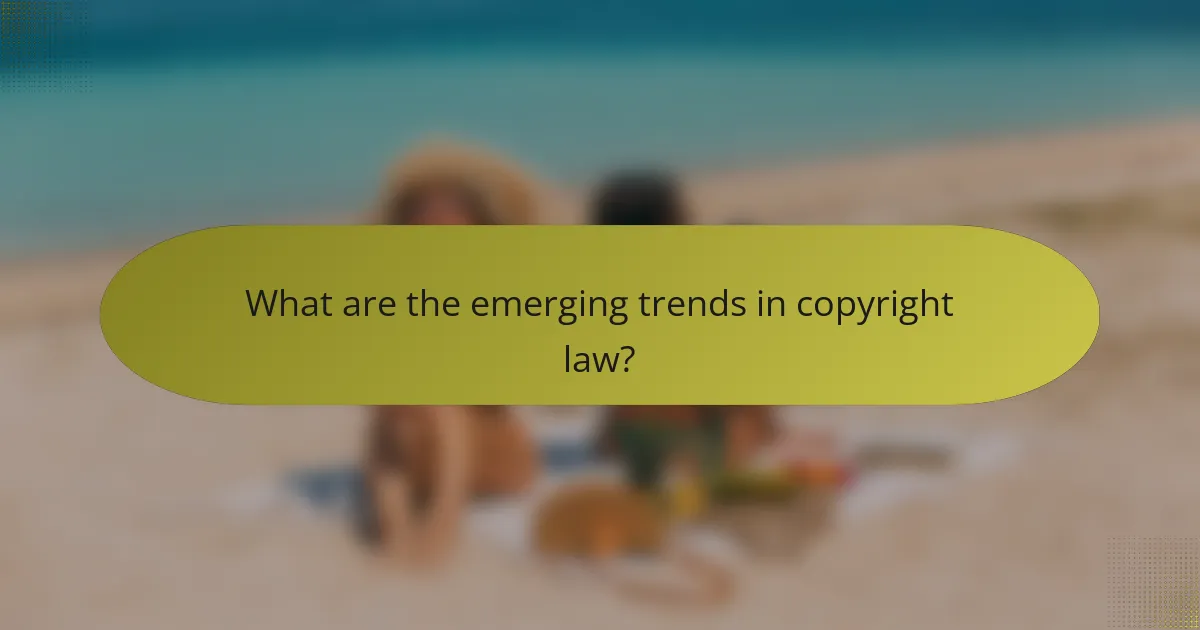 What are the emerging trends in copyright law?